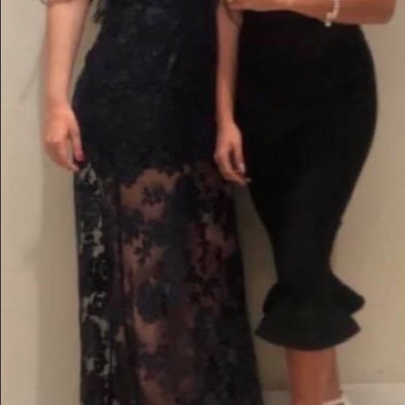 Dress The Population Navy Long Dress - Picture 3 of 5